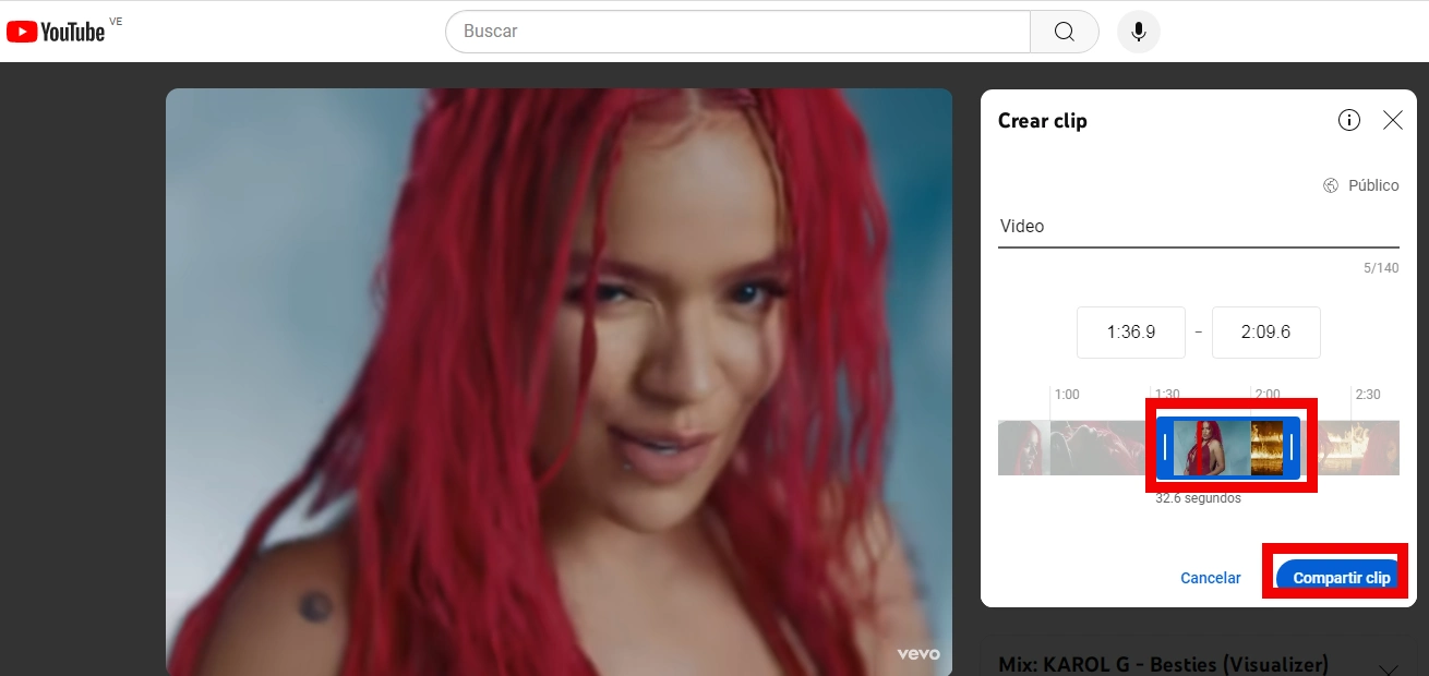 partager un clip photo