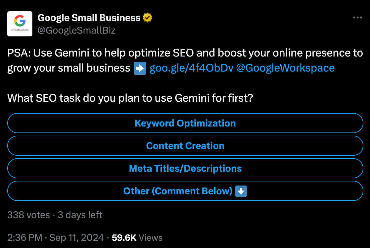 Sondage Google Gemini Ai Seo