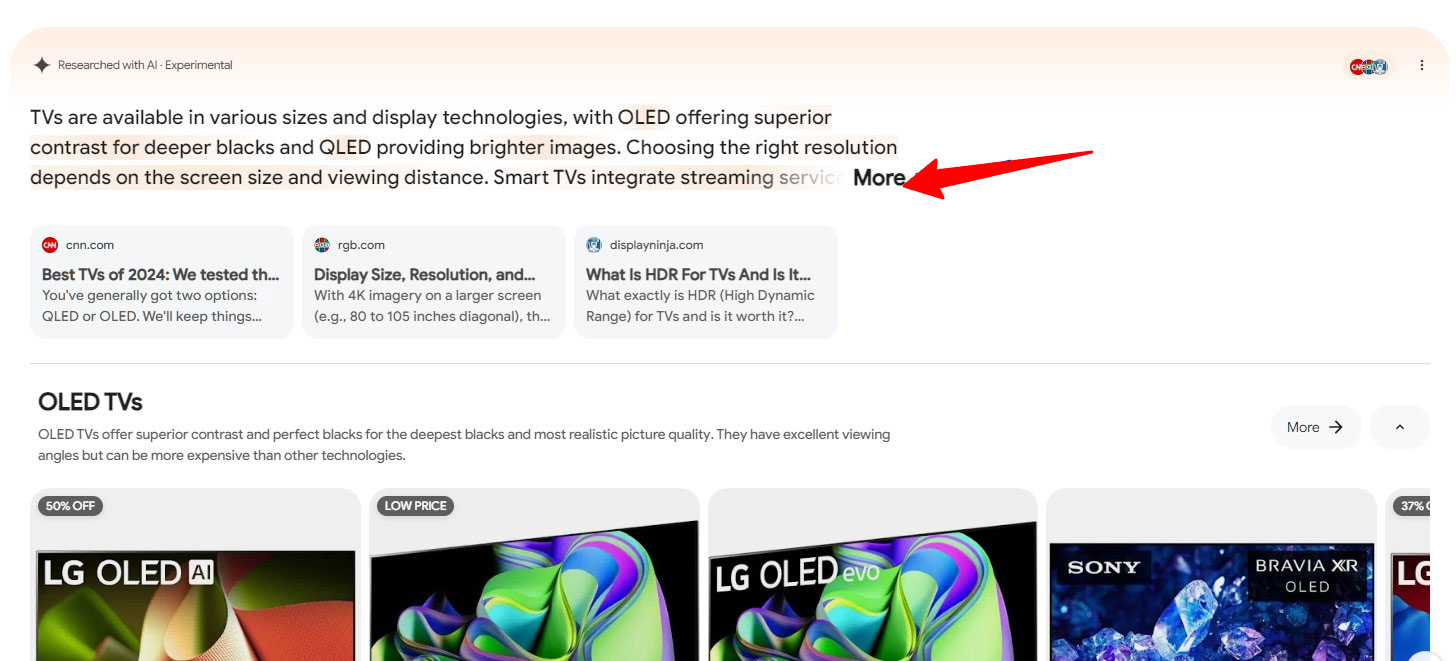 Google Shopping recherché avec l'IA