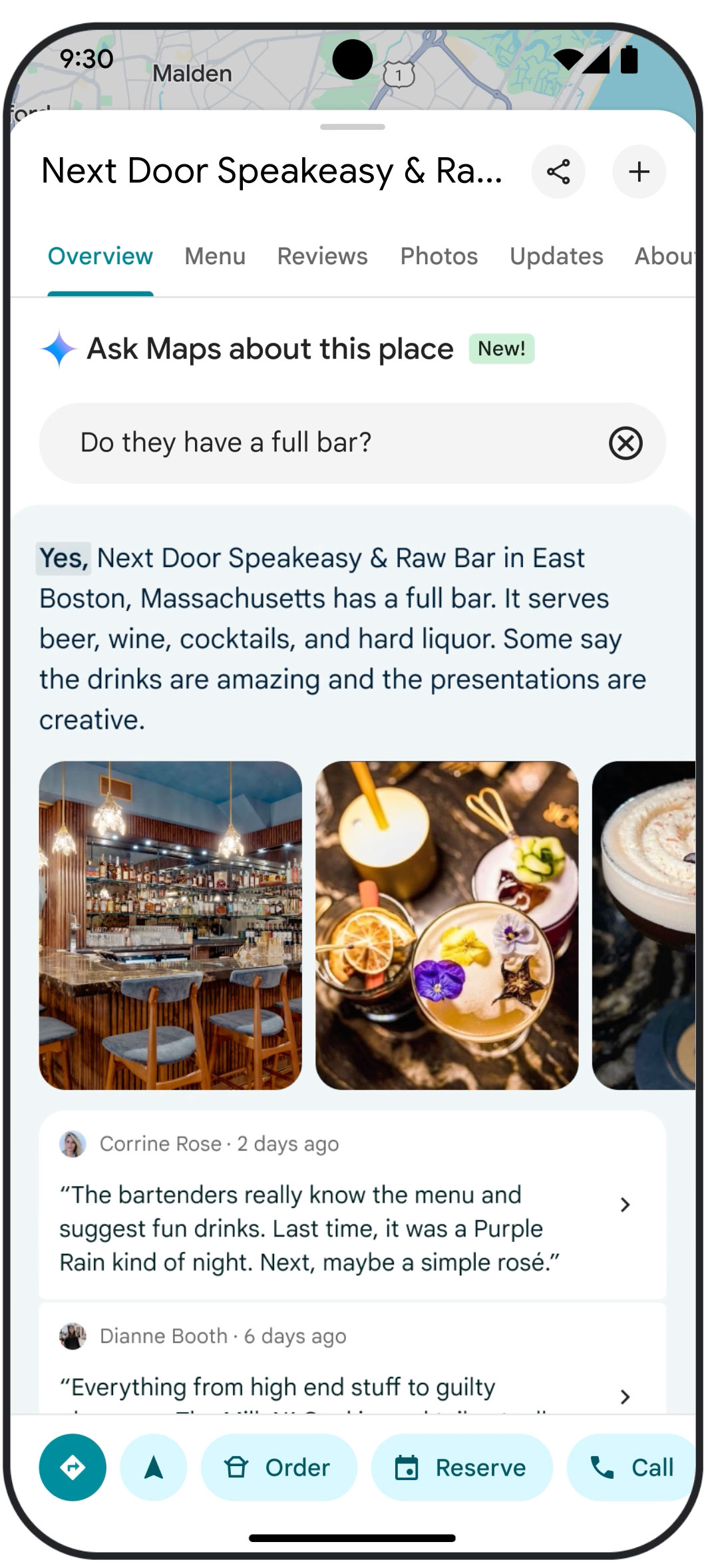 Google Maps pose des questions sur ce lieu