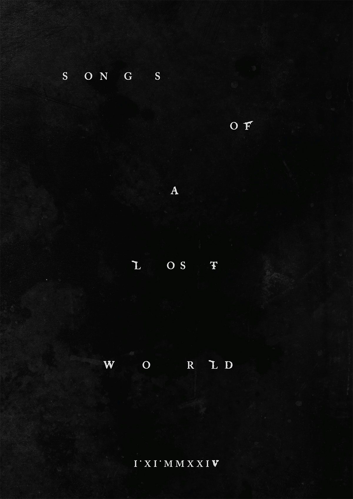 Affiche noire pour The Cure comportant le titre de l'album 