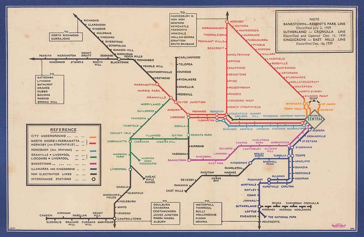 Plan du métro de Sydney