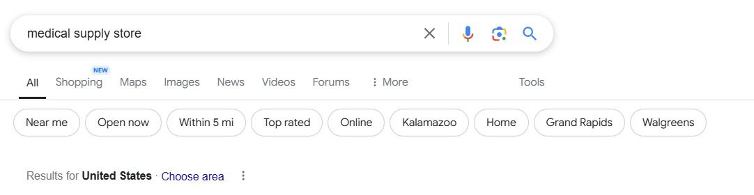 Onglet Recherche Google Shopping Nouvelle étiquette