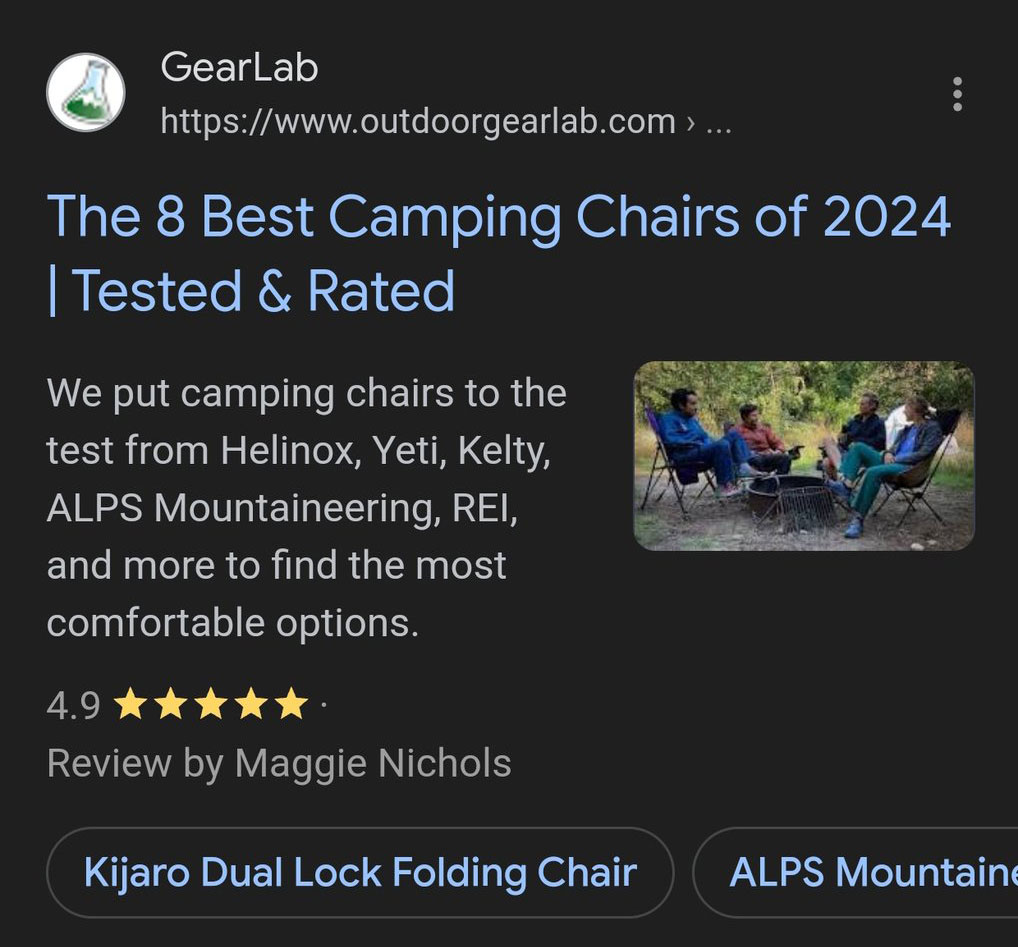 Google examiné par l'extrait de recherche sombre