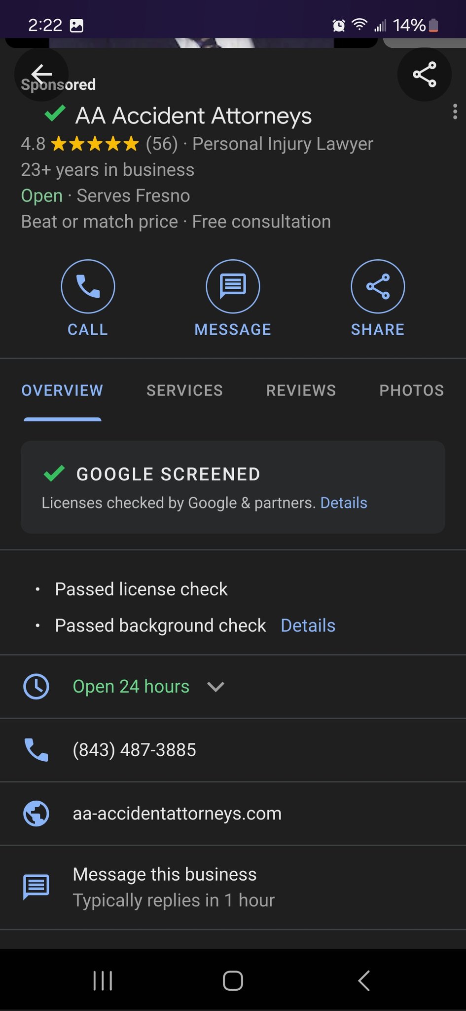 Annonces de service local Google dans les résultats du pack local2
