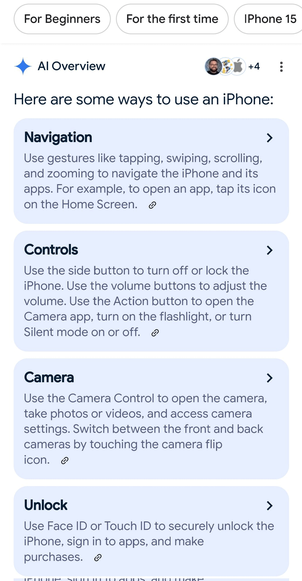 Blocs de cartes de présentation de Google Ai