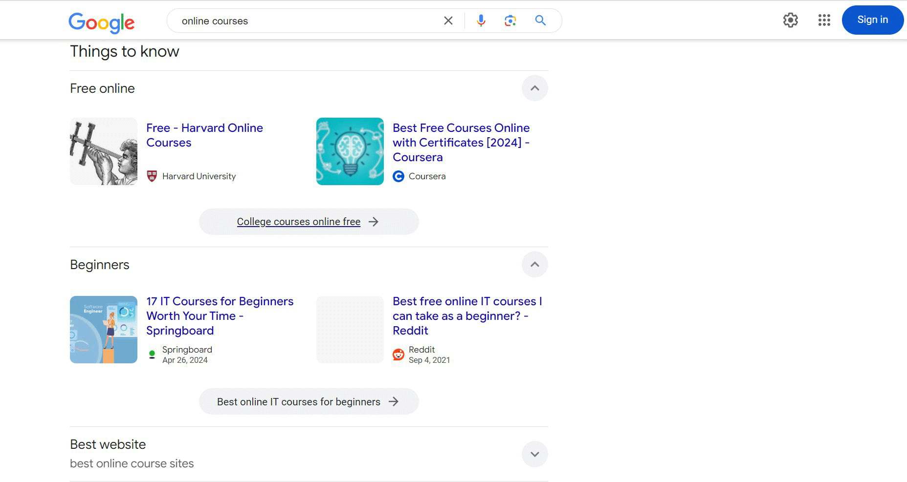 Choses à savoir côté liste Google