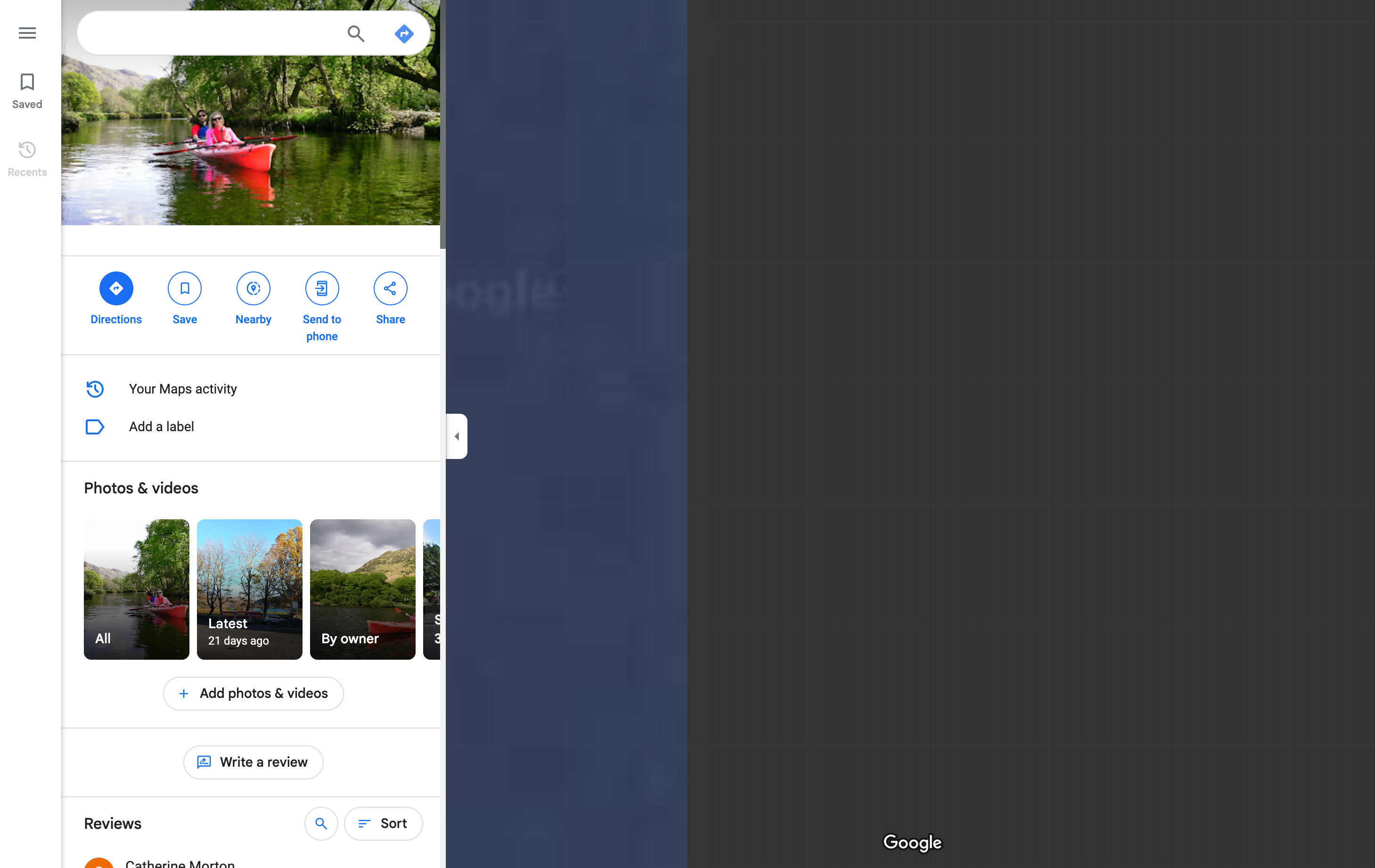 Liste de profil d'entreprise Google cassée