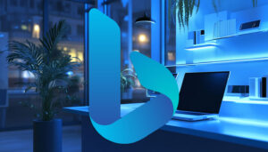 Bing avec deux rangées d'annonces de shopping avec une option pour se développer