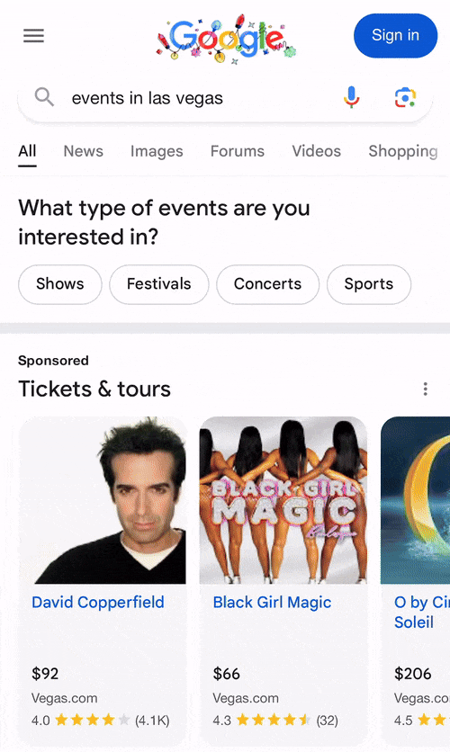 Étapes des événements Google
