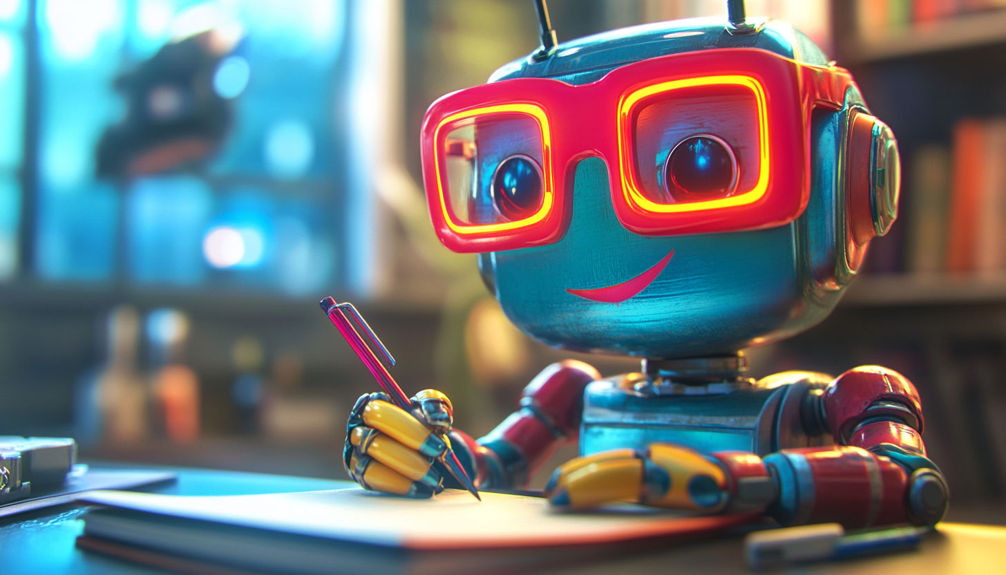 Google Gemini Robot Writing