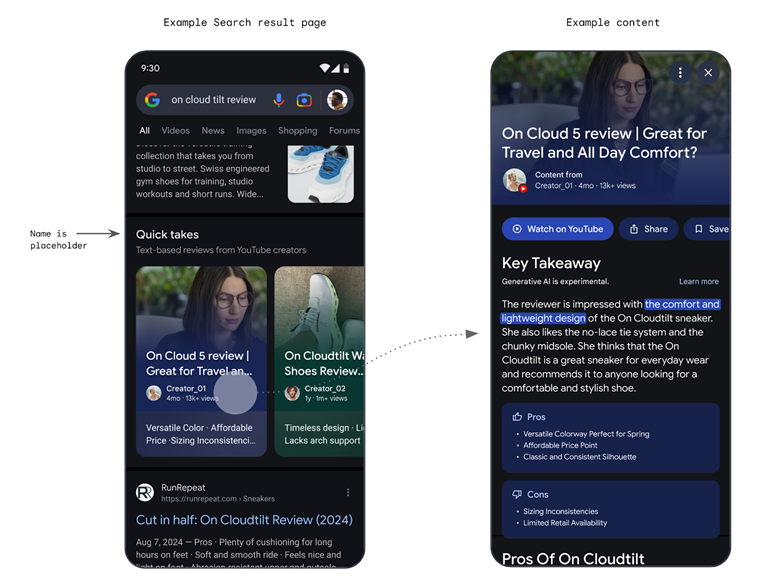 Recherche Google Youtube prend