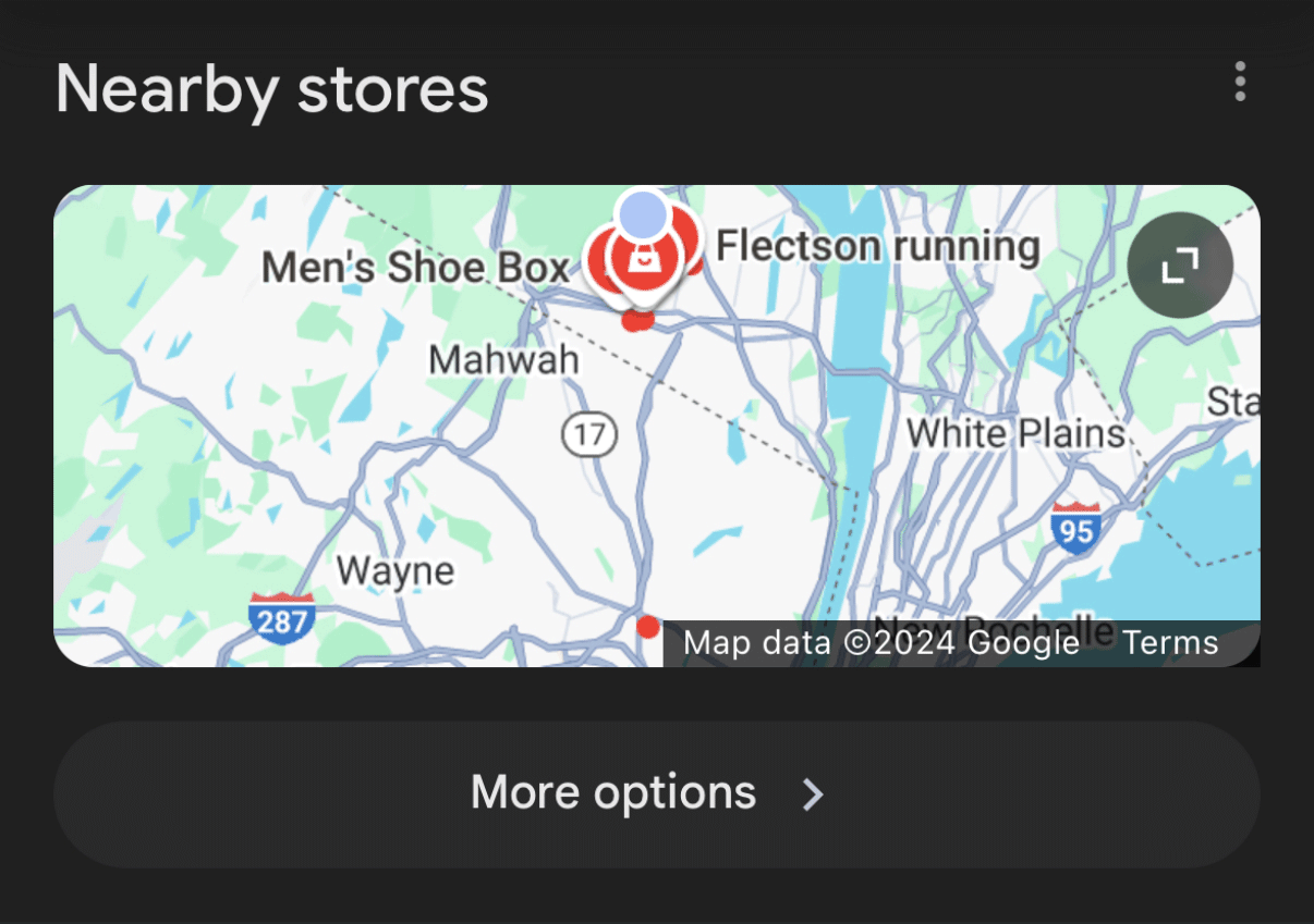 Pack local de carte des magasins à proximité Google