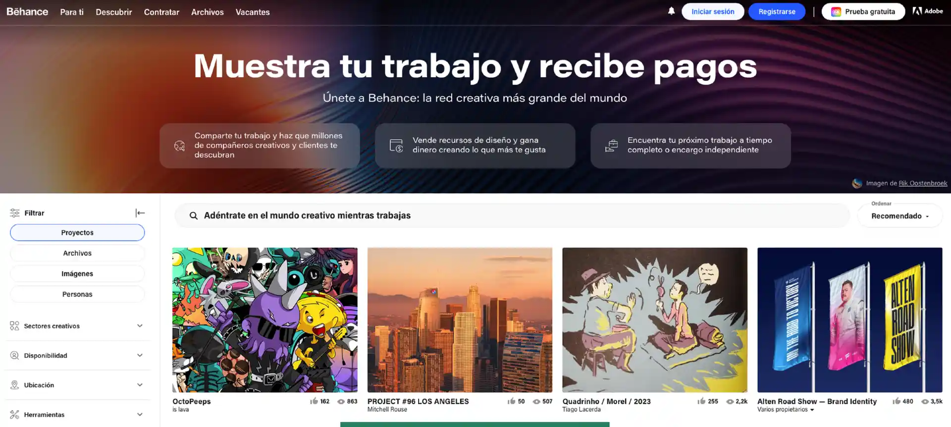 Artistes des réseaux sociaux Behance