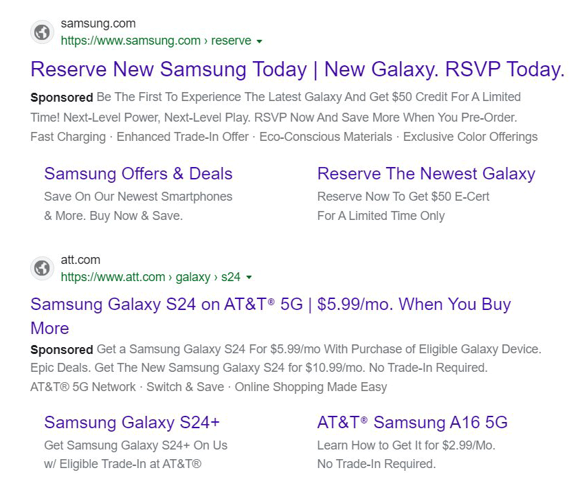 Étiquette sponsorisée en gras Bing