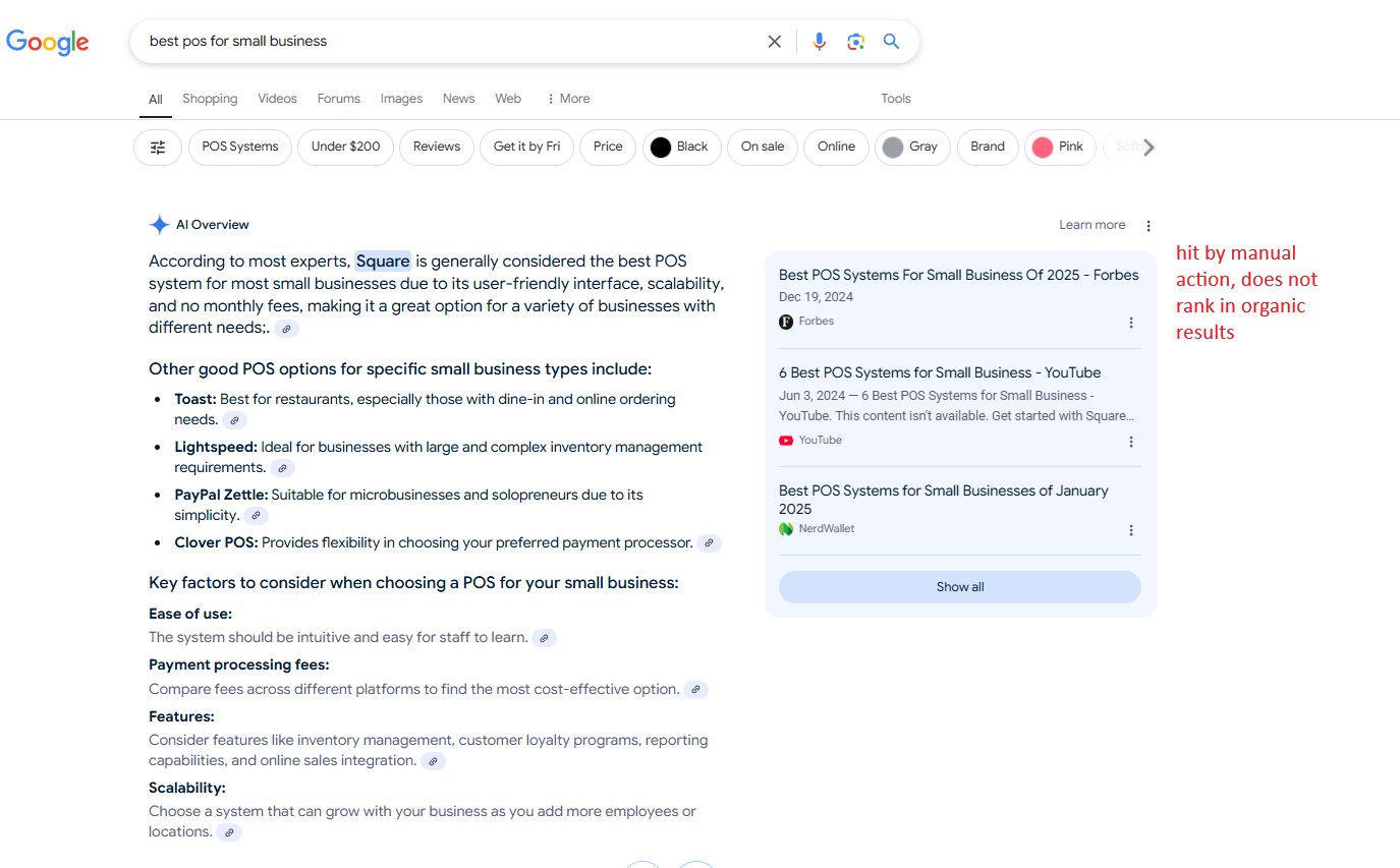 Action manuelle des aperçus de Google Ai