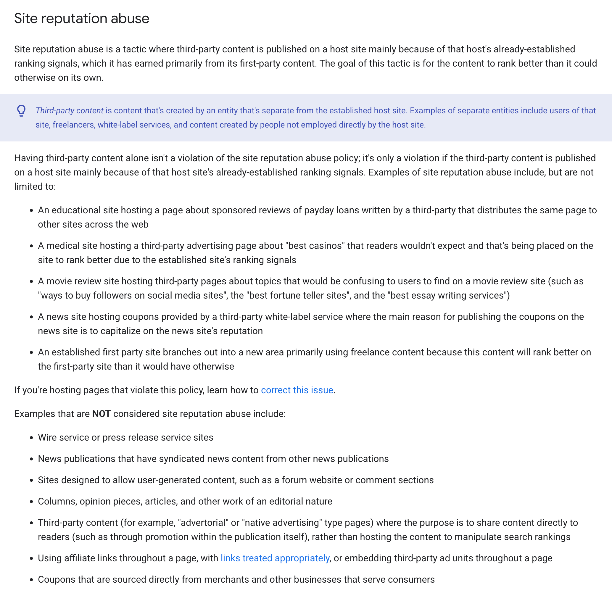 Nouvelle politique en matière d'abus des représentants du site