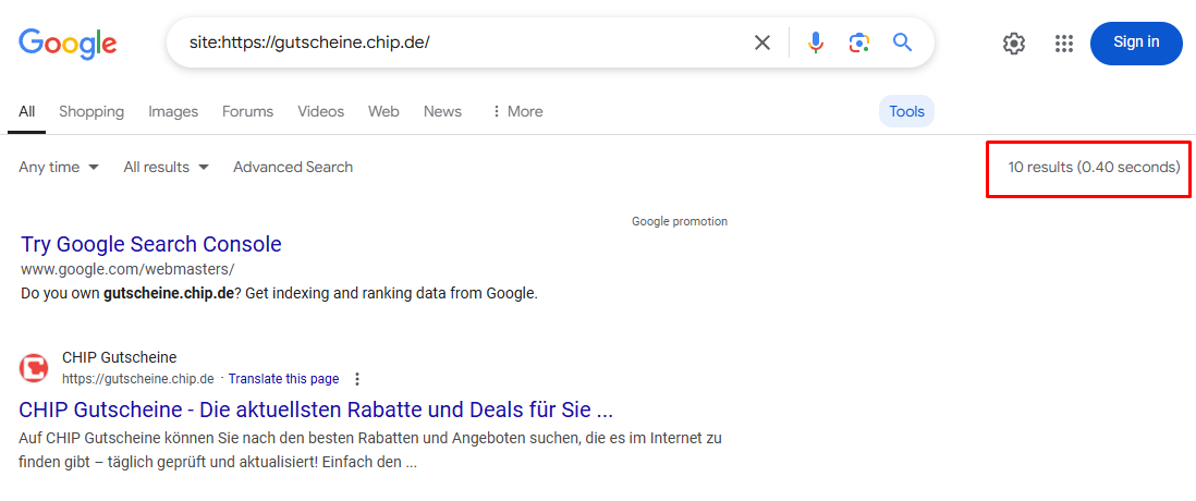 Google Site Rep abuse de serp allemand