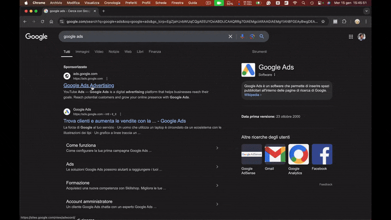 Escroquerie par phishing dans les annonces Google