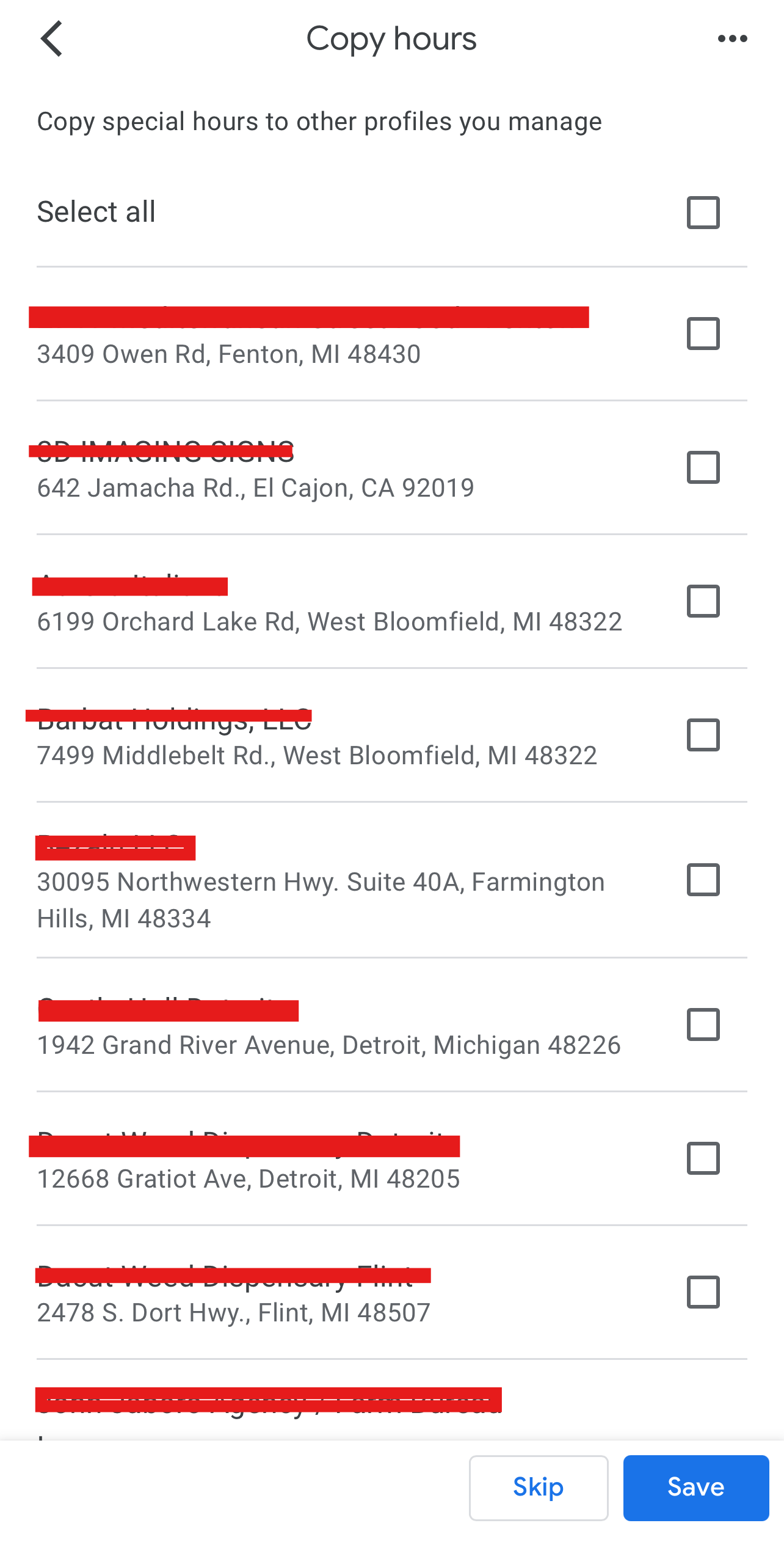 Gérer les heures de profil d'entreprise Google