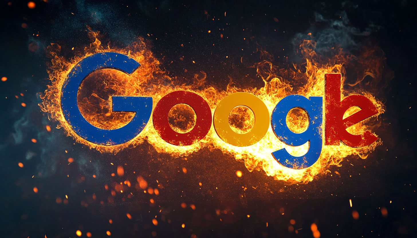 Heated Google Logo