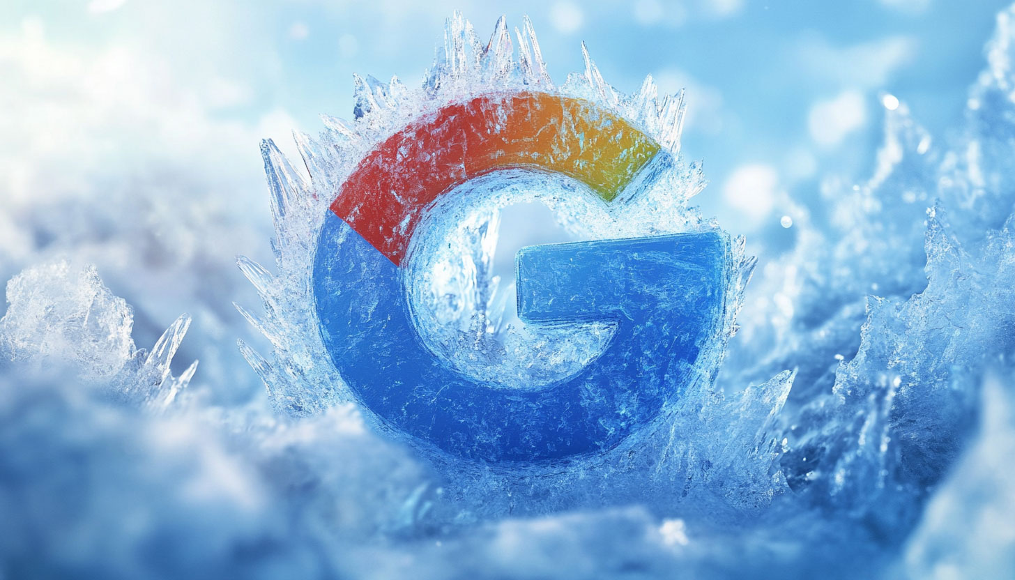 Google Logo Frozen