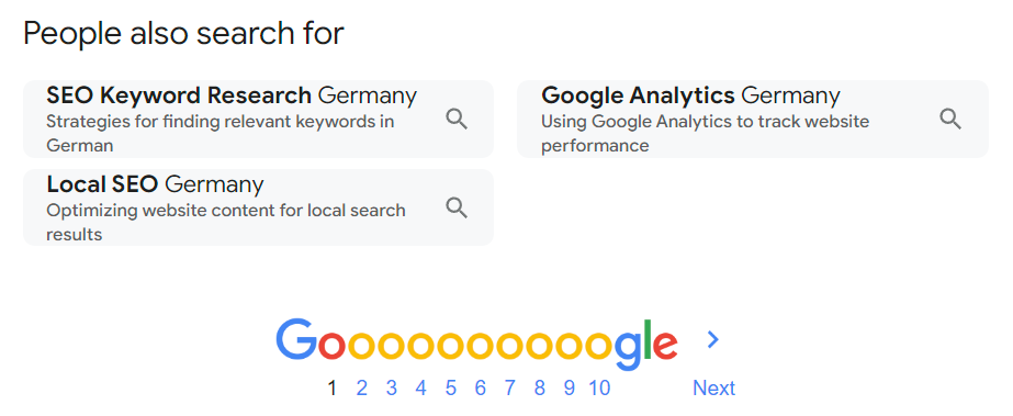 Les utilisateurs de Google demandent également de rechercher des améliorations