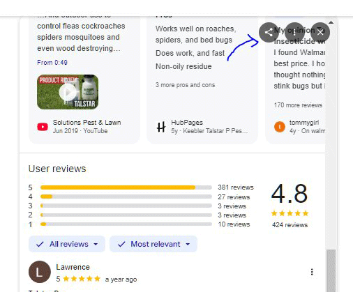 Bouton de partage des détails du produit Google