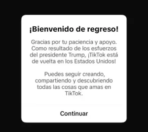 TikTok est à nouveau disponible aux États-Unis après l'annonce de Donald Trump