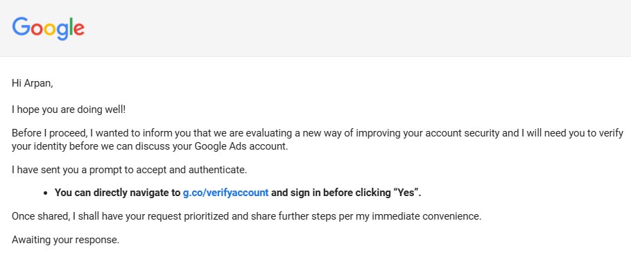 Google ADS prend en charge le compte de vérification