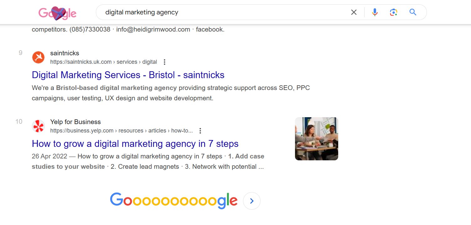 Pagination Google sans chiffres