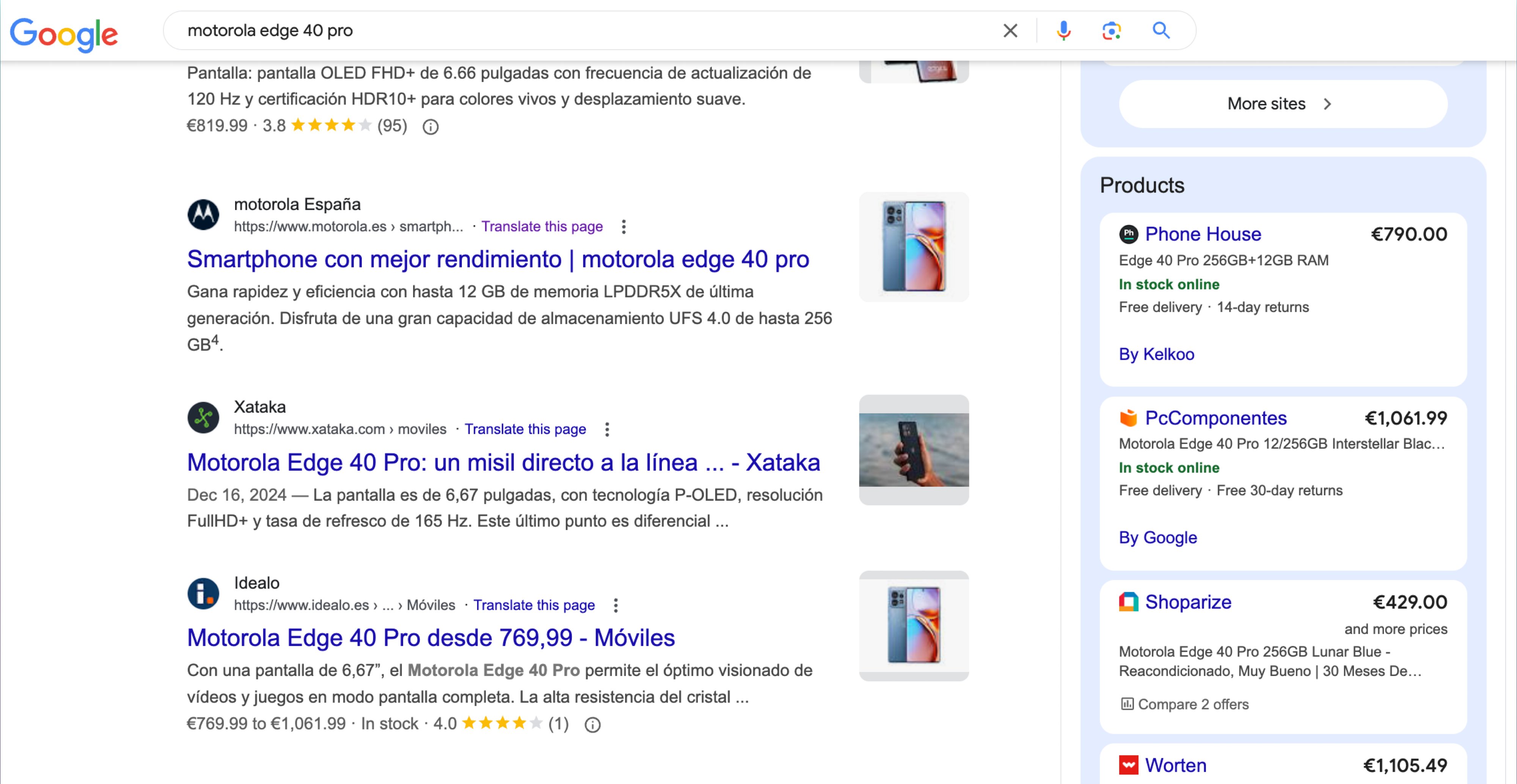 Test de conception en boîte Google Blanc