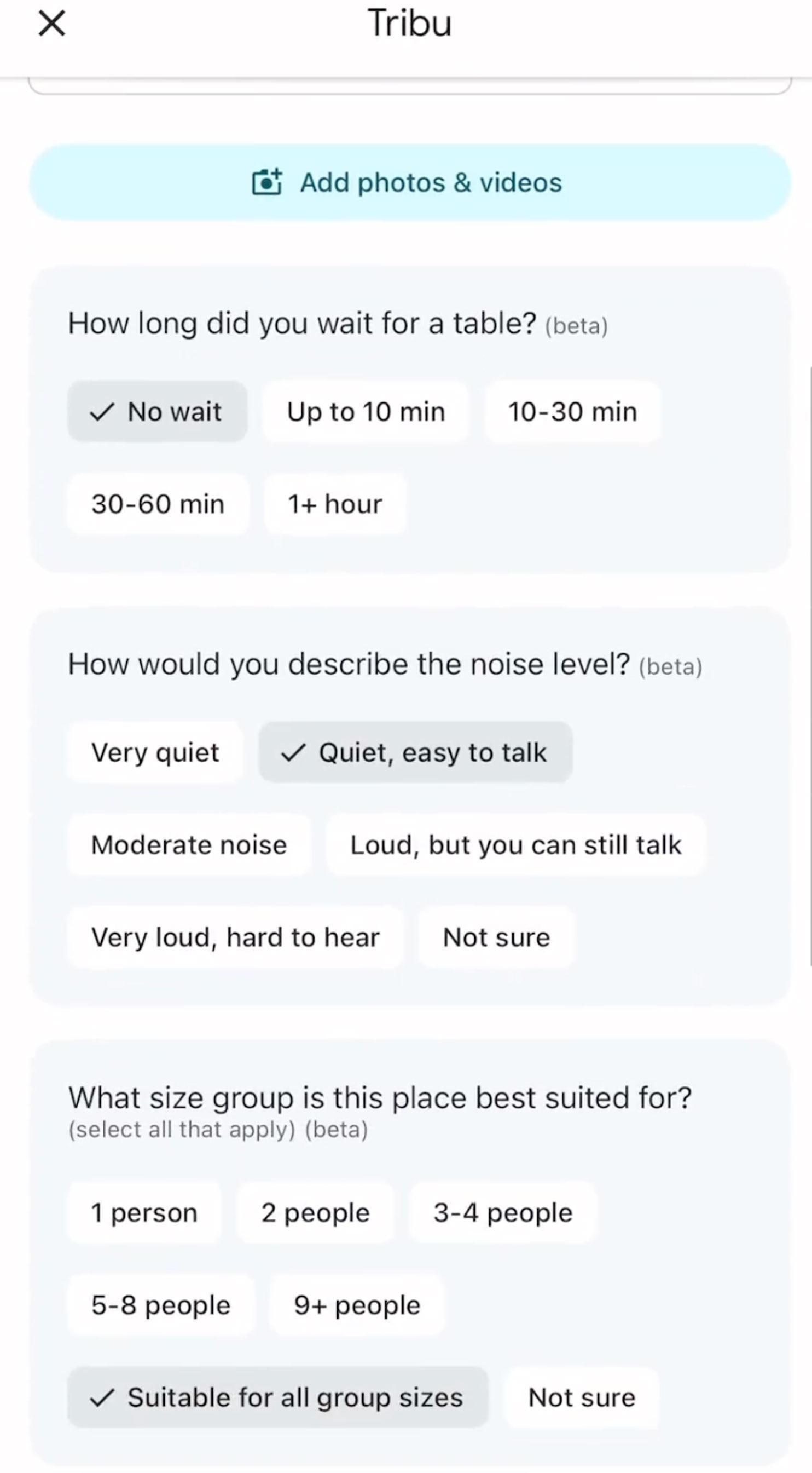 Avis sur Google Local Survey Style