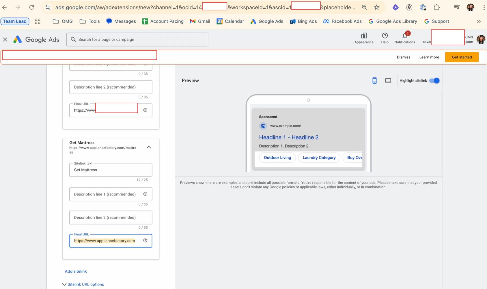 Google ADS Bogue du concurrent de SiTelinks
