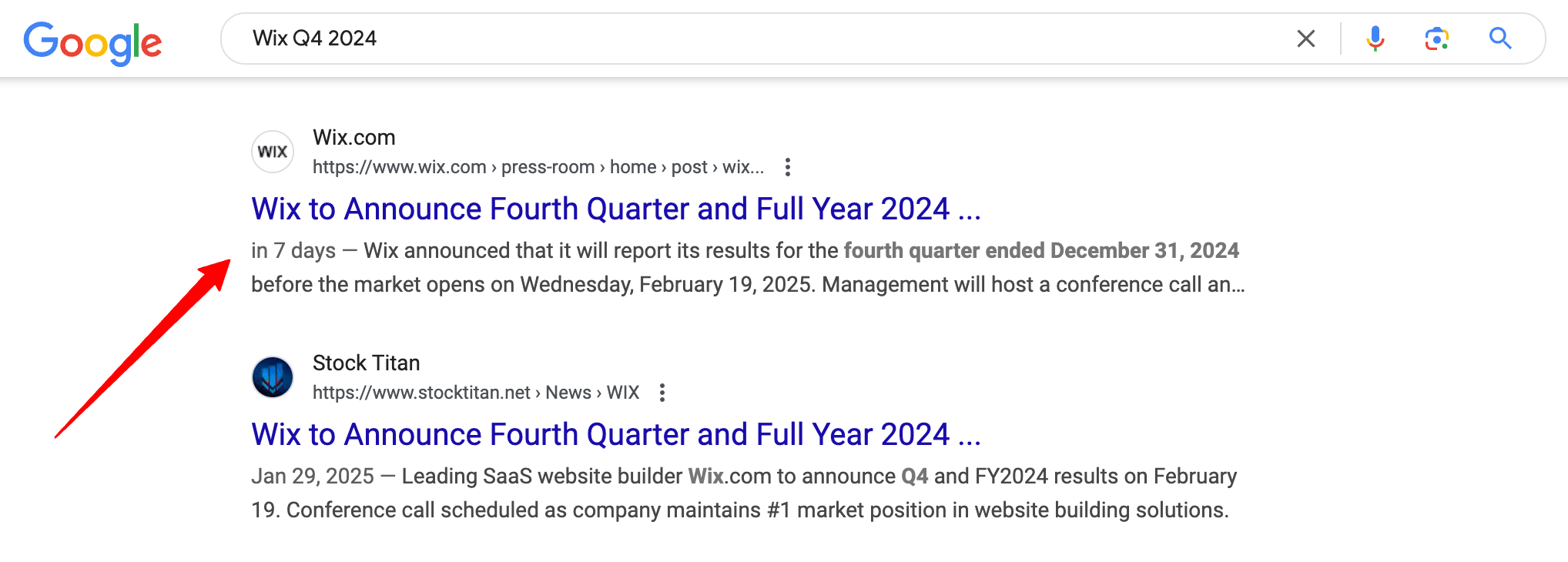 Google Search Snippet Date future