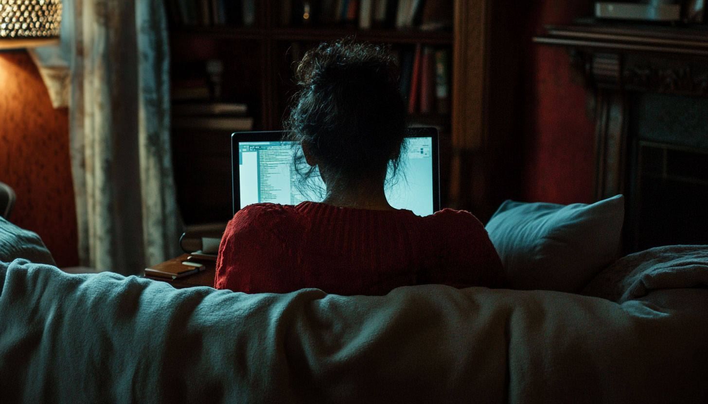 Woman Searching Google