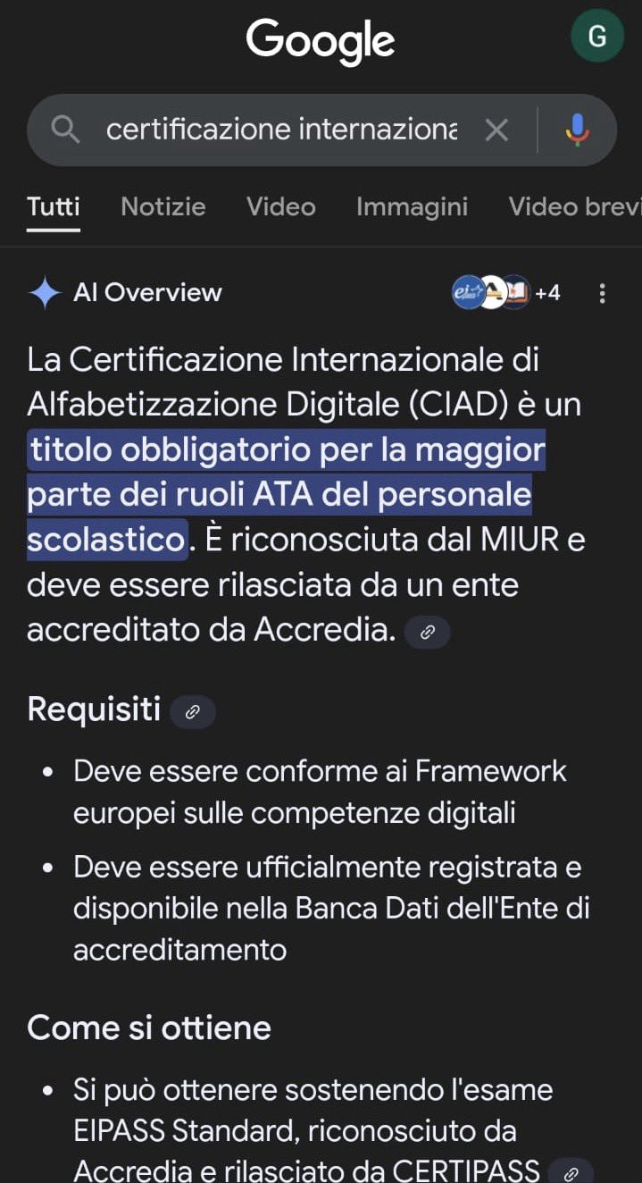 Google AIO Italie