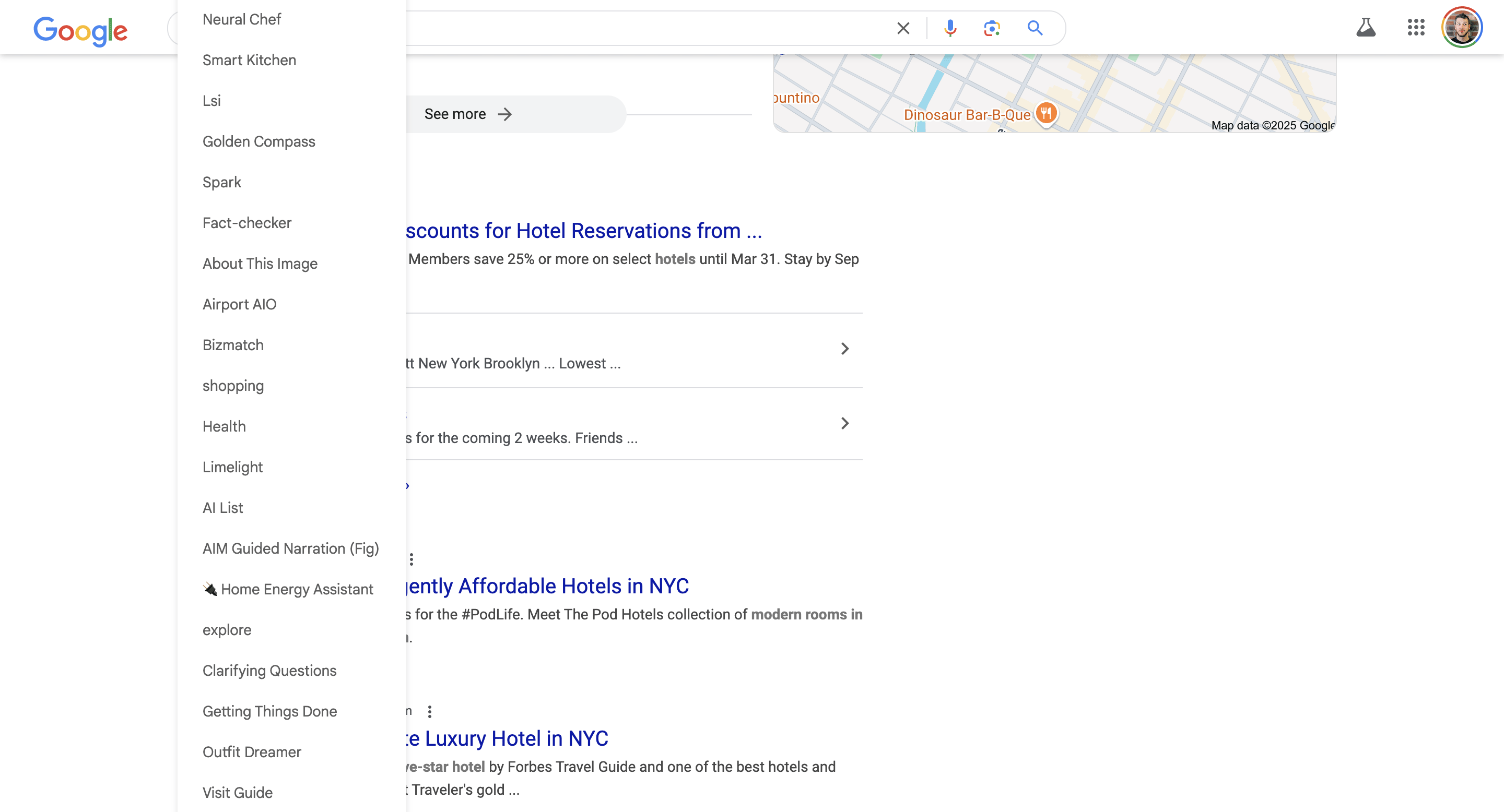 Google AI Search Modes Fonctionne Dropdown2
