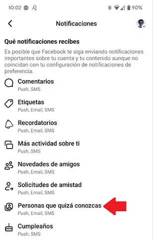 Suggestions Facebook
