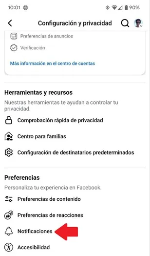 Gestion de la notification