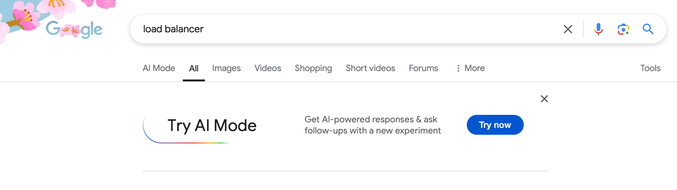 Essayez la bannière de mode AI Google
