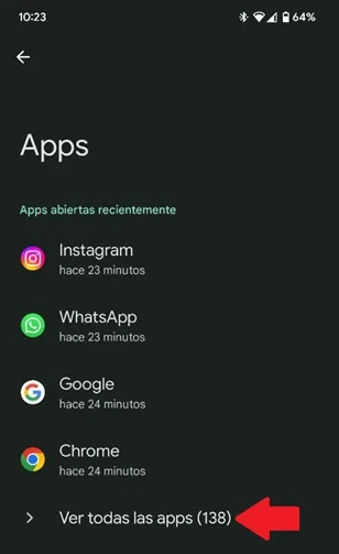 Liste des applications