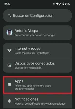 Applications installées