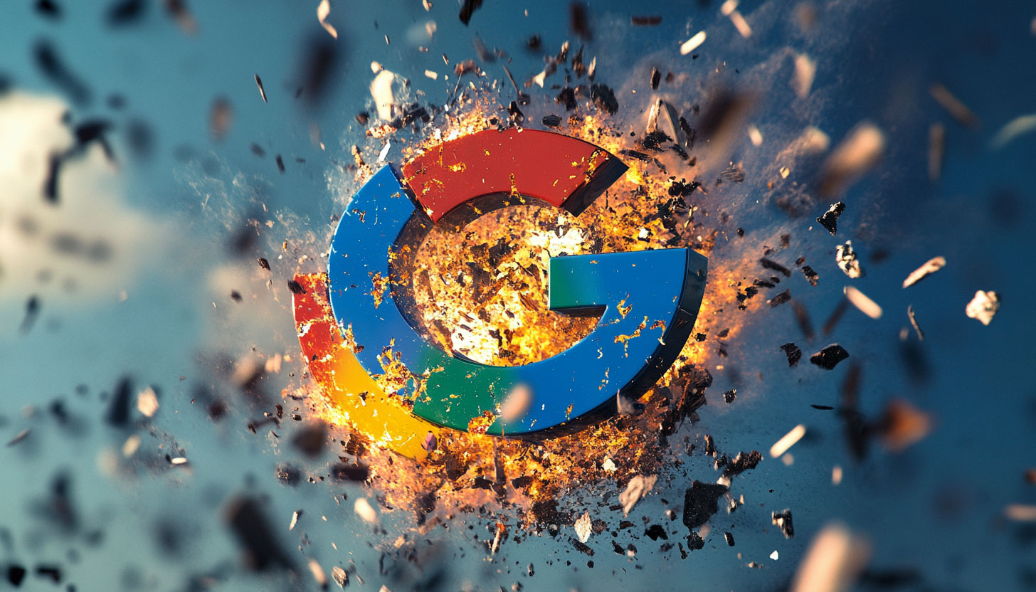 Google Logo Explode