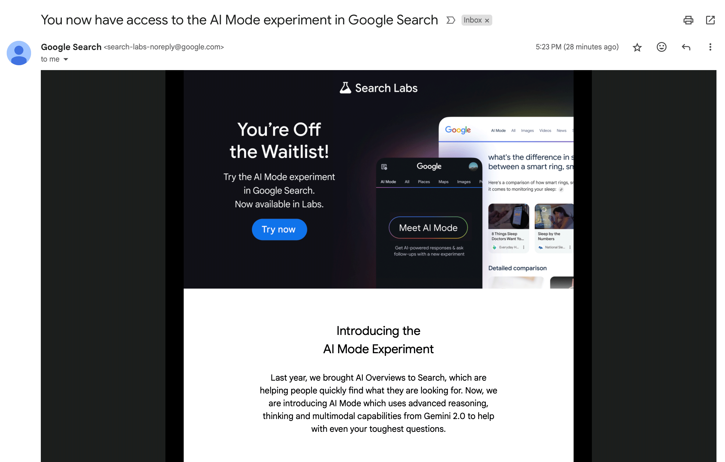 Google Ai Mode Access Notify