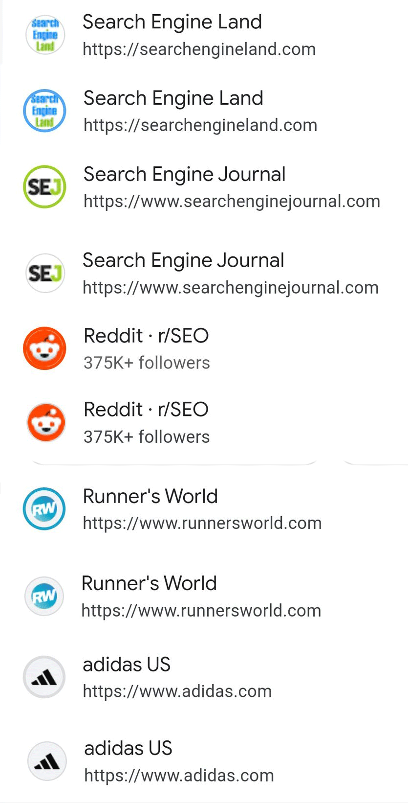 Tests Google Favicon
