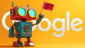 Google faisant la promotion du mode AI avec la bannière publicitaire dans les résultats de la recherche