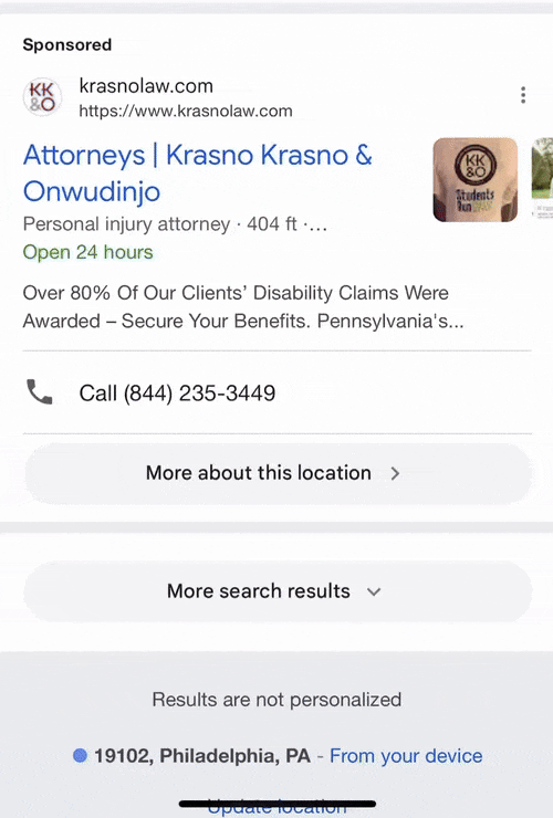 Google Ads Image Carrousel Double Expand Swipe