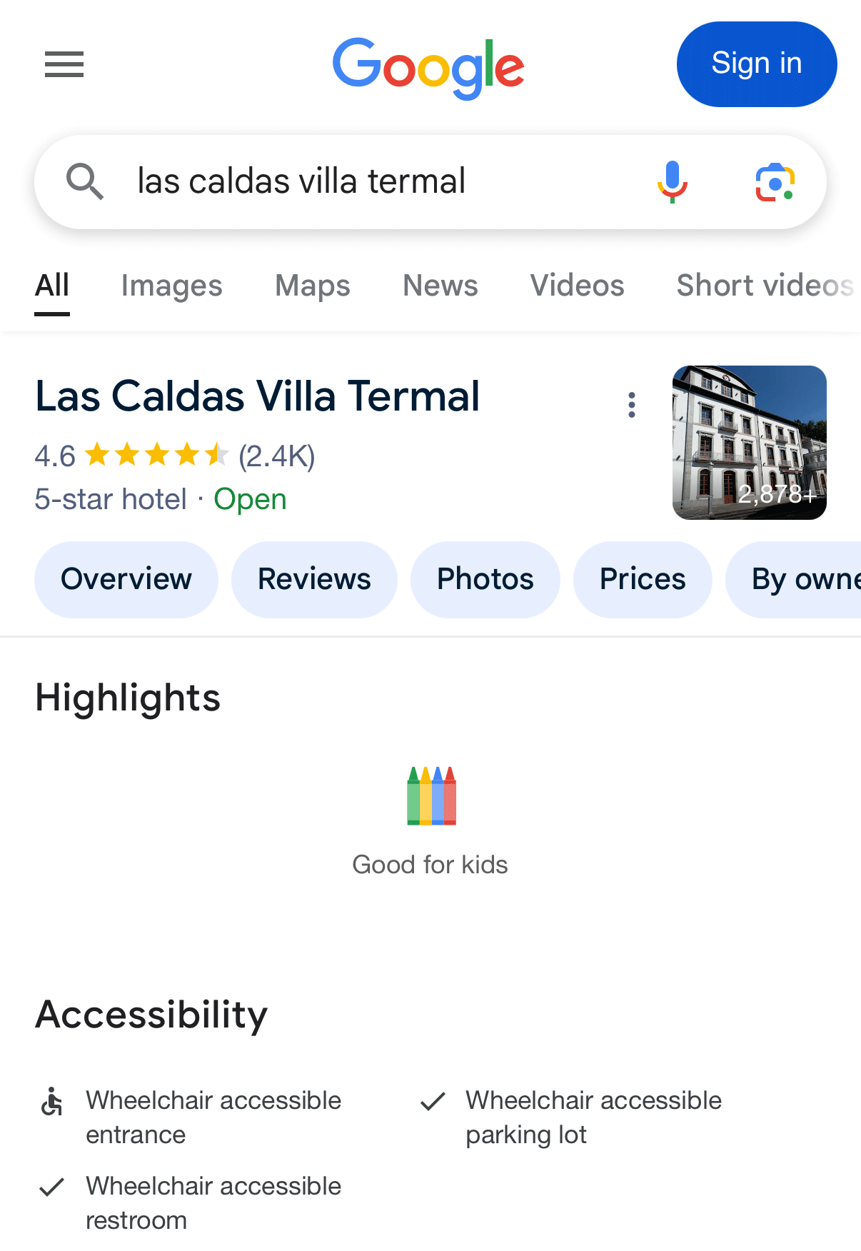 Profil d'activité Google Good for Kids Icon