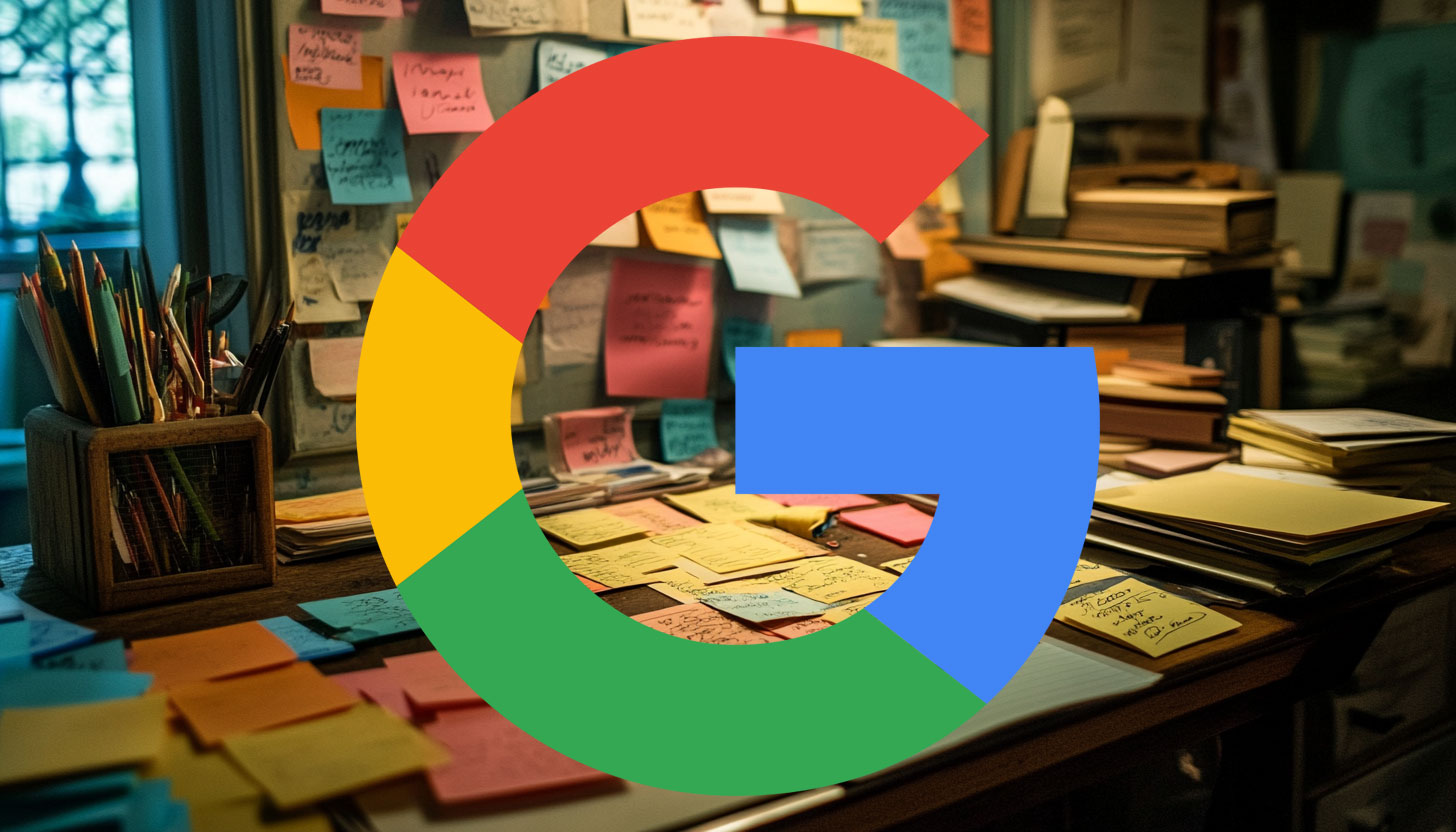 Post It Notes Google Logo Desk